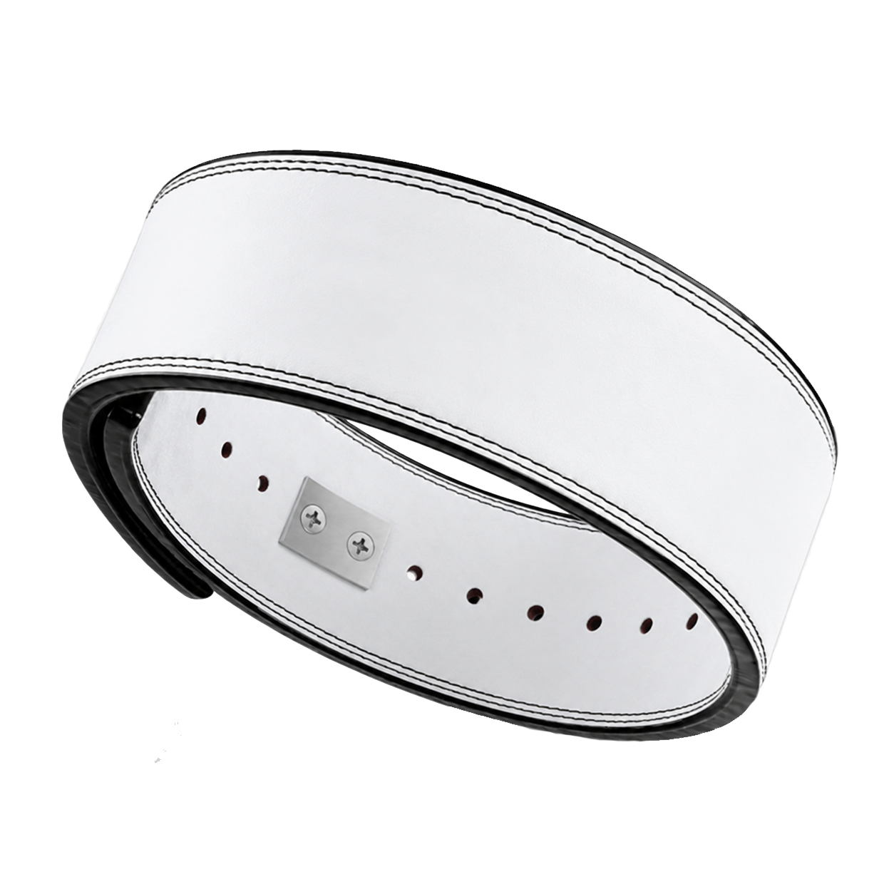 White Leather Lever Belt – Premium 10mm Genuine Leather Weightlifting Belt
