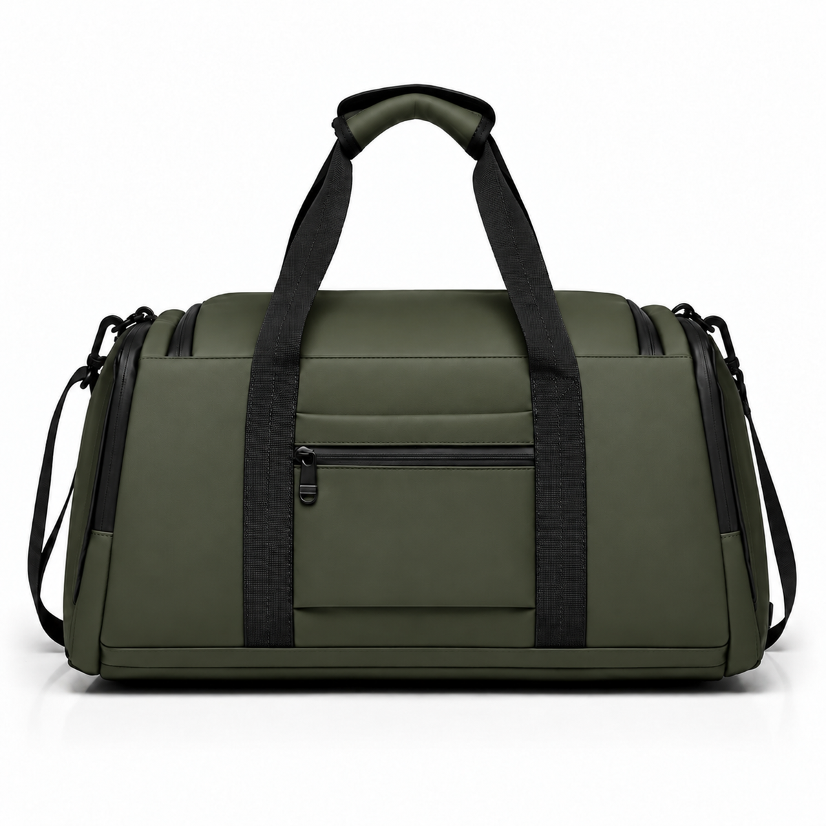 Khaki Waterproof Gym Bag – Sports Duffel Bag with Shoe Compartment & Wet/Dry Separation