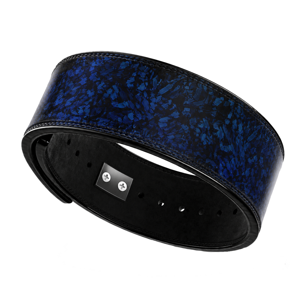 Blue Forged Carbon Lever Belt – Premium 10mm Genuine Leather Weightlifting Belt