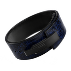 Blue Forged Carbon Lever Belt – Premium 10mm Genuine Leather Weightlifting Belt