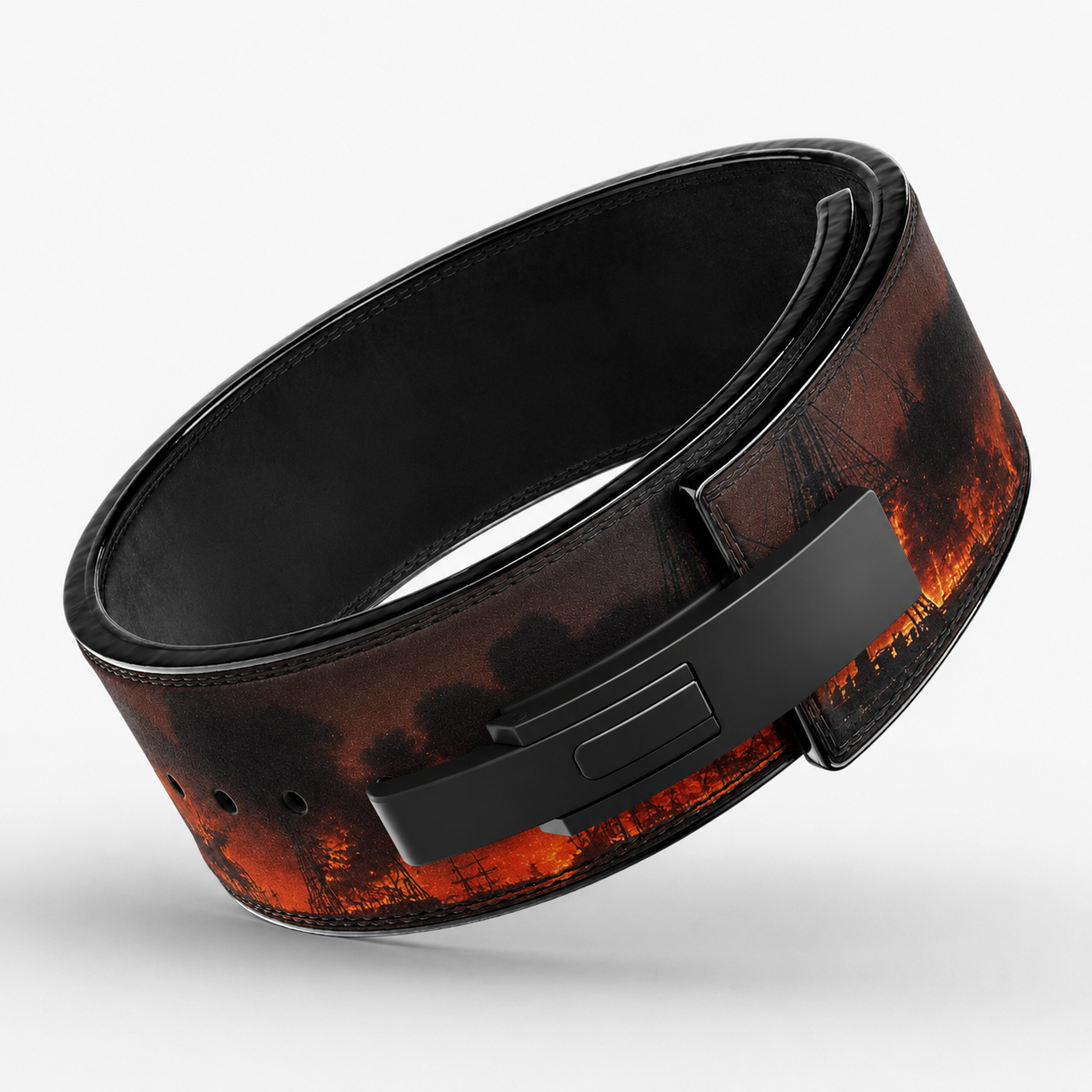 Burning Ships Leather Lever Belt – Premium 10mm Genuine Leather Weightlifting Belt