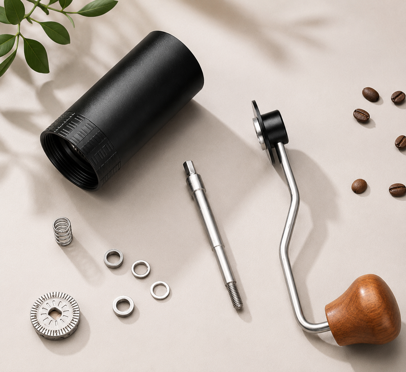 Premium Manual Burr Coffee Grinder | Adjustable Stainless Steel Coffee Mill for Espresso, Pour Over & French Press