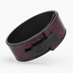 Red Forged Carbon Lever Belt – Premium 10mm Genuine Leather Weightlifting Belt
