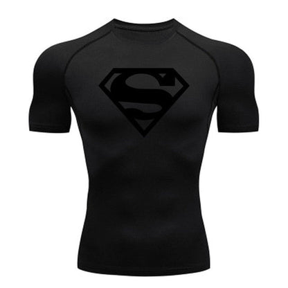 Superman Men’s Compression Rash Guard T-Shirt