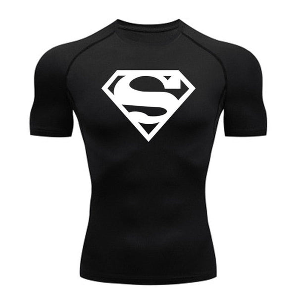 Superman Men’s Compression Rash Guard T-Shirt